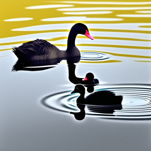 CO3: The soft yellow duckling swam next to the sleek black swan.
