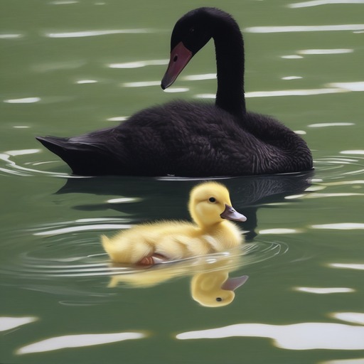 DoS: The soft yellow duckling swam next to the sleek black swan.