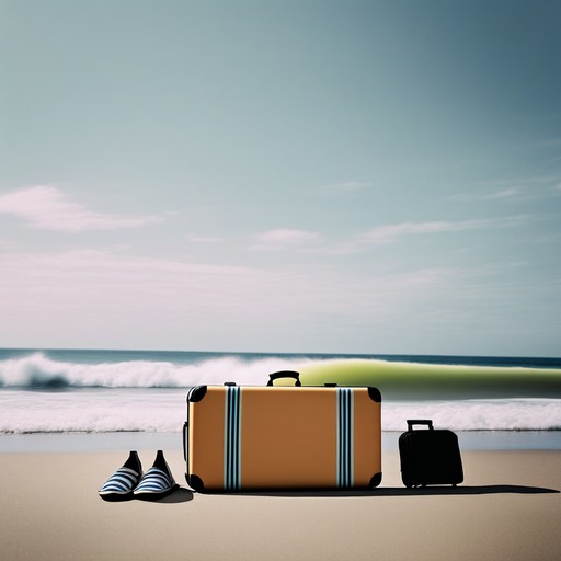 CO3: a photo of a surfboard and a suitcase